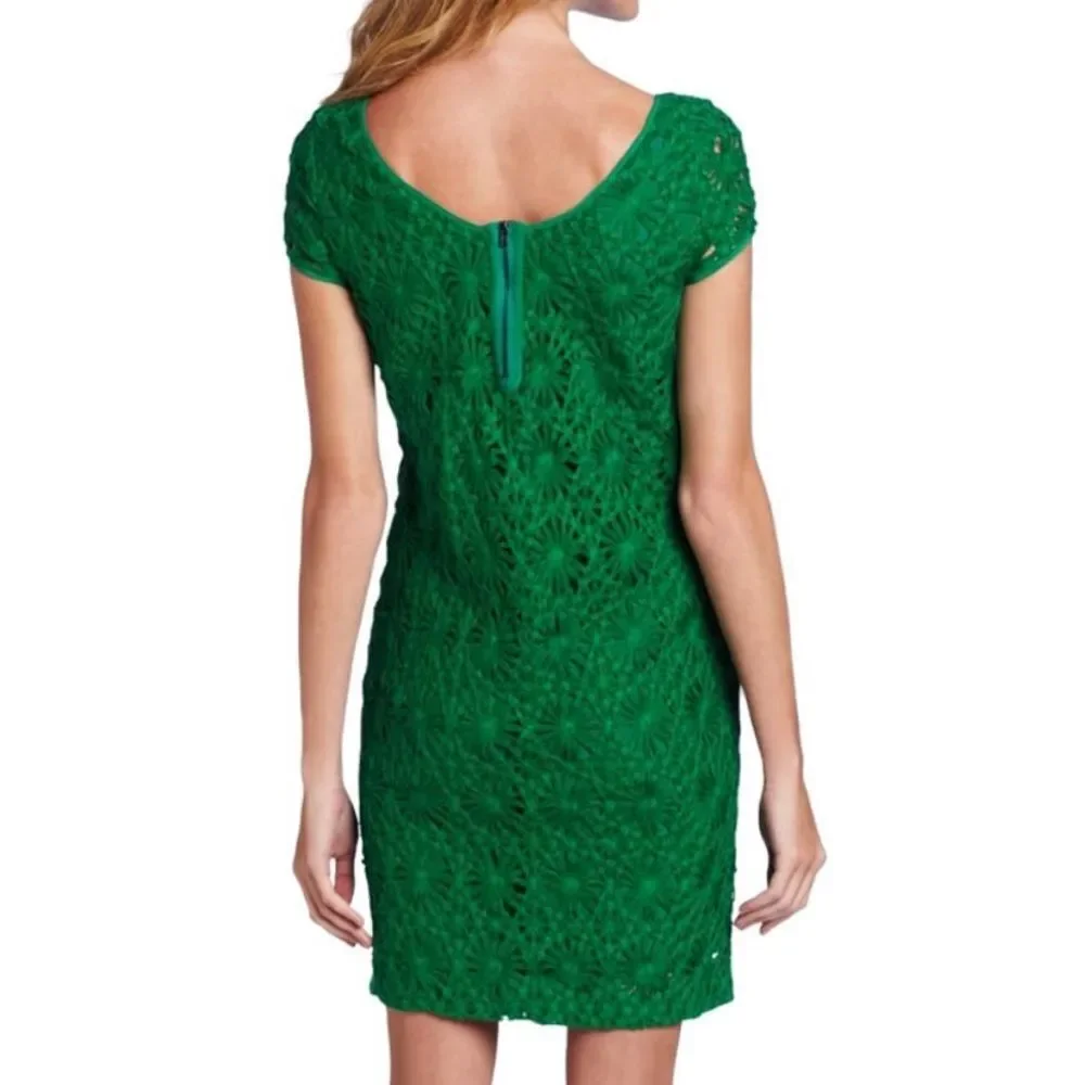 Anthropologie Cluny by Cynthia Steffe Green Crochet Lace Mini Dress, Size 2 NWOT